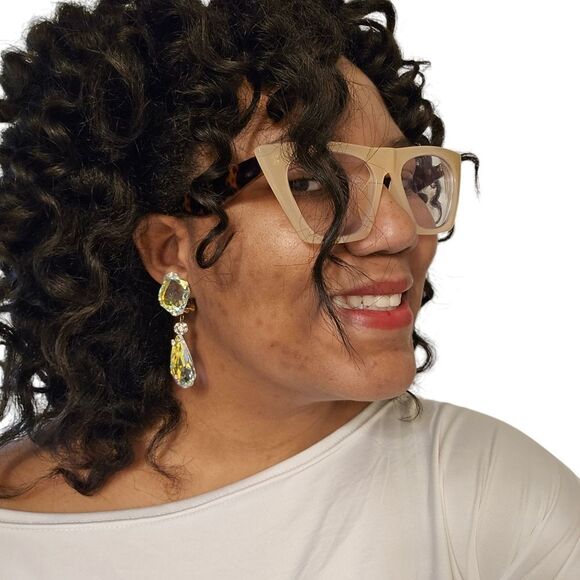 Deadstock Swarovski Crystal Dangle Earrings by Susan Stefani | Crystalare Design - Picture 6 of 7